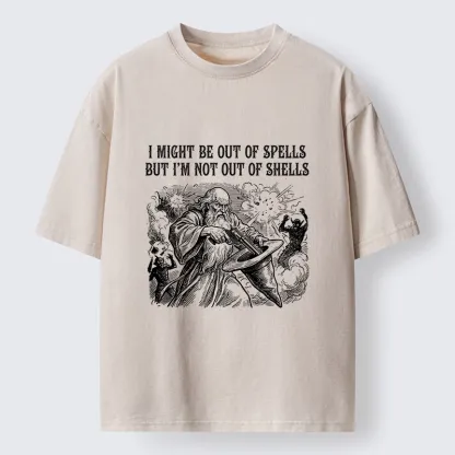 Tokyo-Tiger Funny Wizard Shell Meme Washed T-Shirt