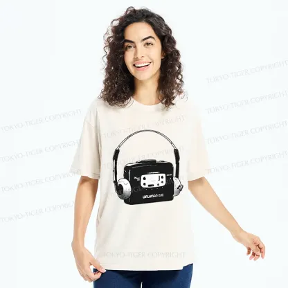 Tokyo-Tiger Retro Walkman Washed T-Shirt