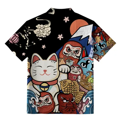 Tokyo-Tiger Traditional Japanese Elements Aloha Hawaiian Shirt