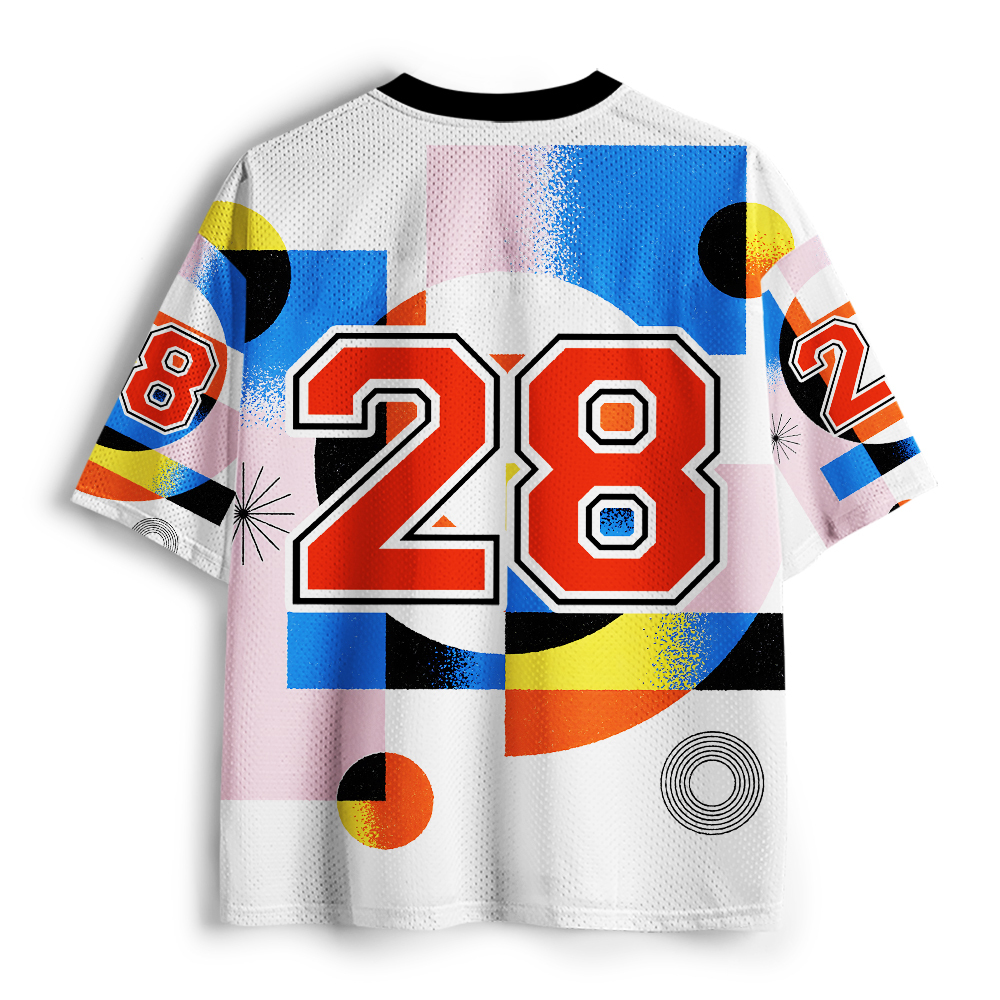 Tokyo-Tiger Abstract Cubism Horse #28 Mesh Jersey