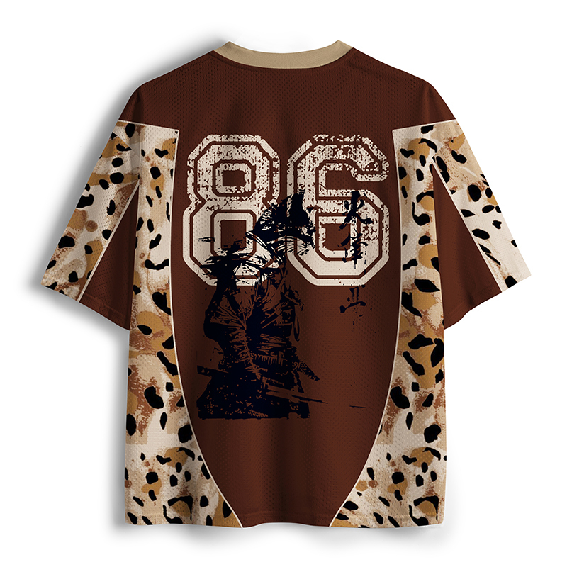 Tokyo-Tiger Cat Samurai Retro Mesh Jersey