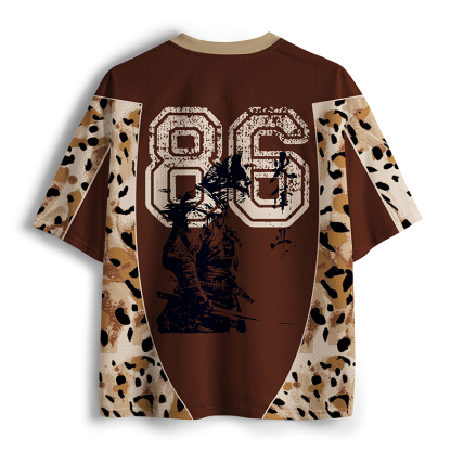 Tokyo-Tiger Cat Samurai Retro Mesh Jersey