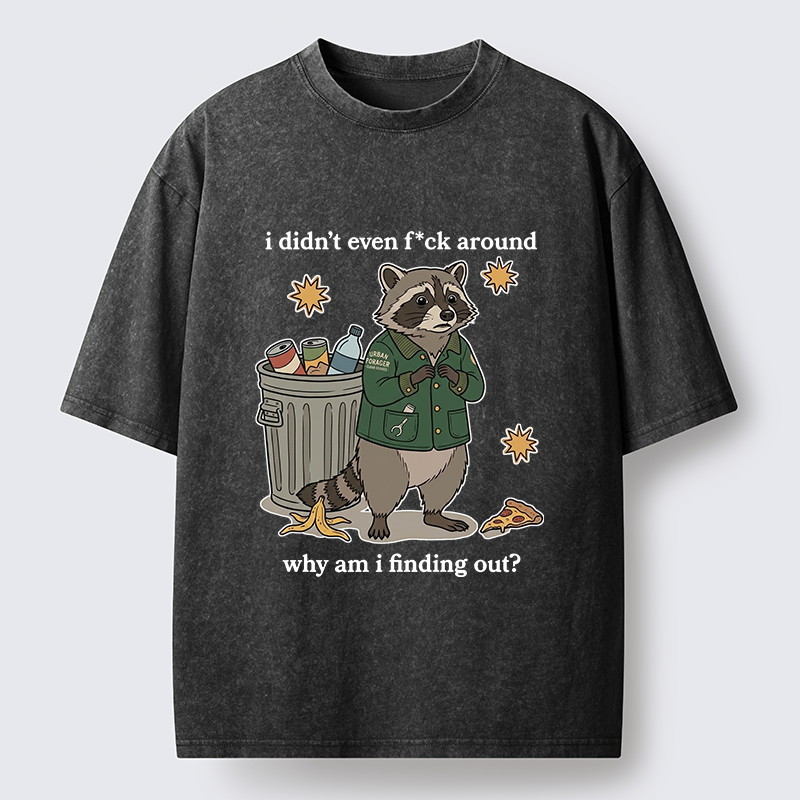 Tokyo-Tiger Funny Confused Raccoon Meme Washed T-Shirt