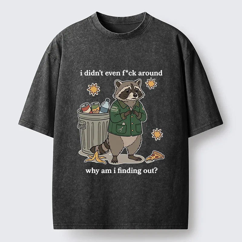 Tokyo-Tiger Funny Confused Raccoon Meme Washed T-Shirt