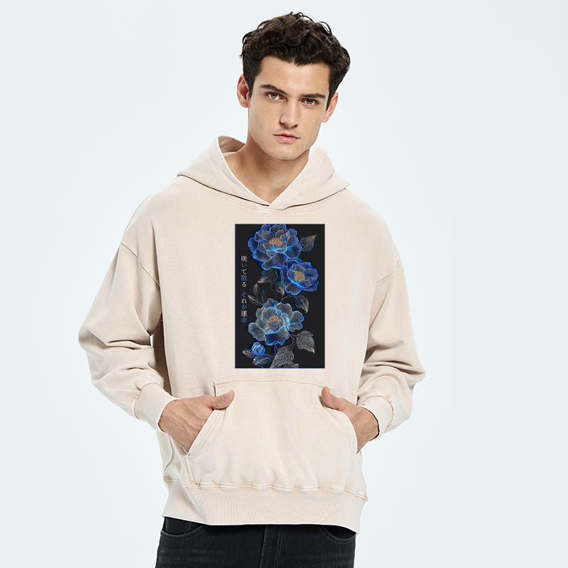 Tokyo-Tiger The Sea Of Flowers In The Darkness Washed Hoodie