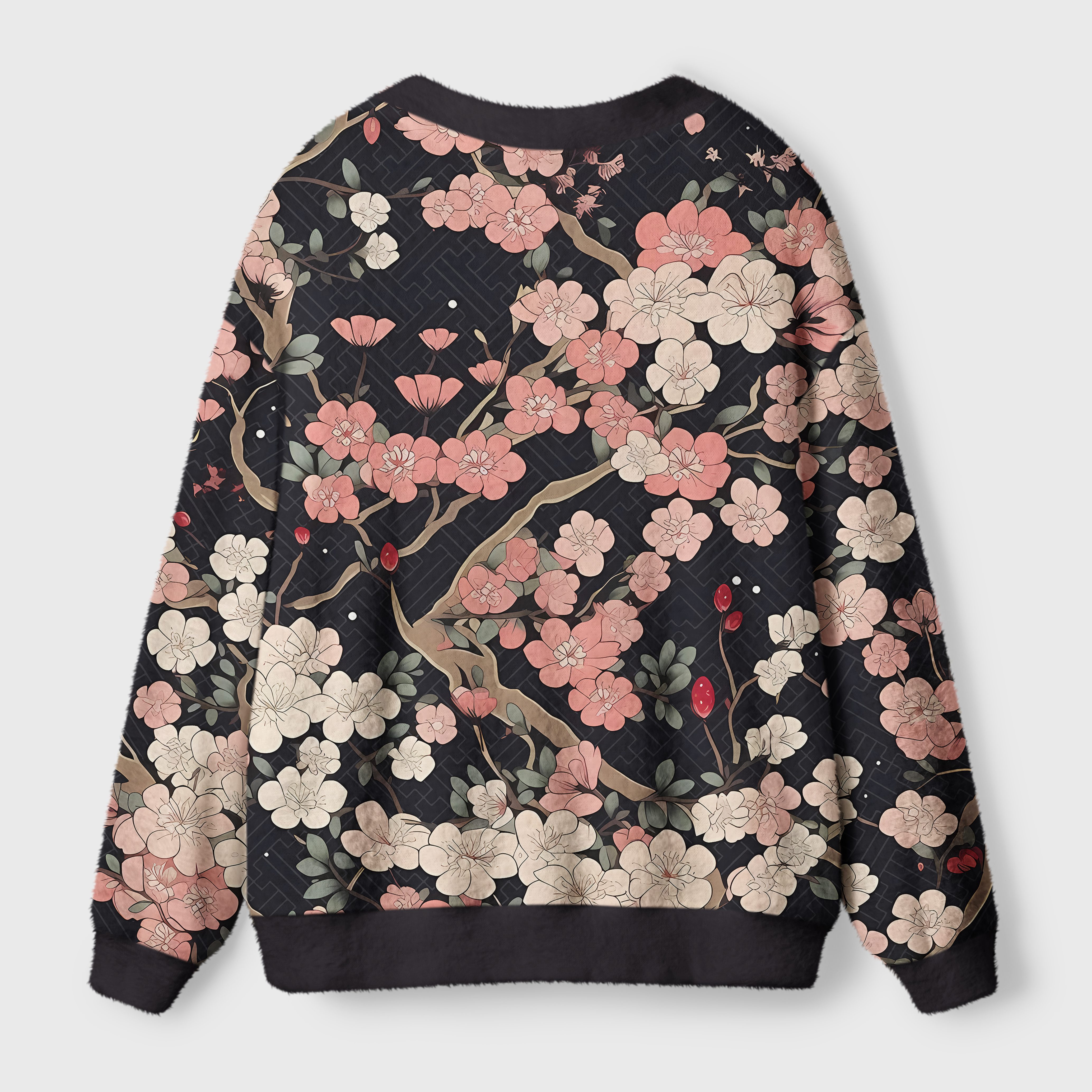 Tokyo-Tiger Blooming Sakura Ugly Cardigan Sweater
