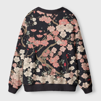Tokyo-Tiger Blooming Sakura Ugly Cardigan Sweater