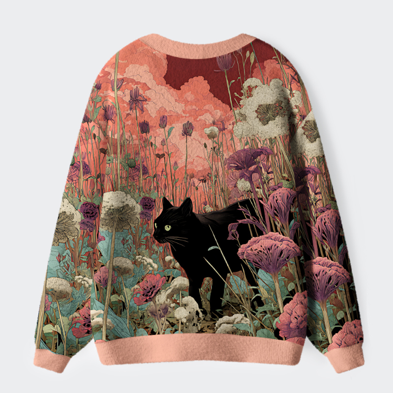 Tokyo-Tiger Mysteries Of The Garden Ugly Cardigan Sweater