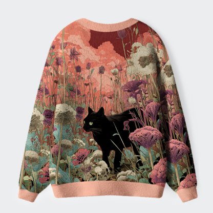 Tokyo-Tiger Mysteries Of The Garden Ugly Cardigan Sweater