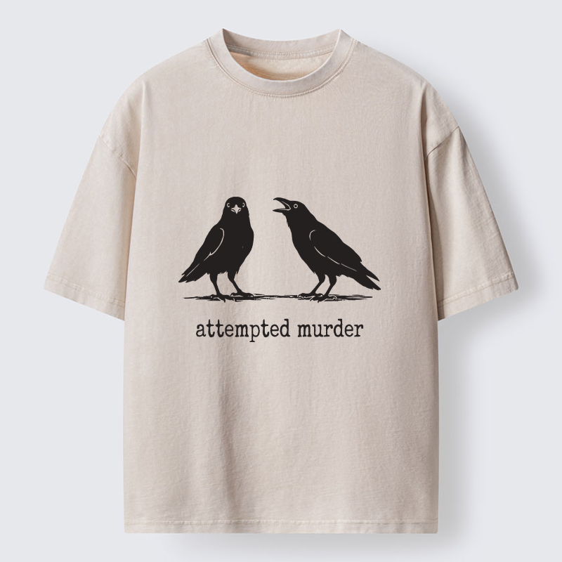 Tokyo-Tiger Funny Crow Meme Argument Washed T-Shirt