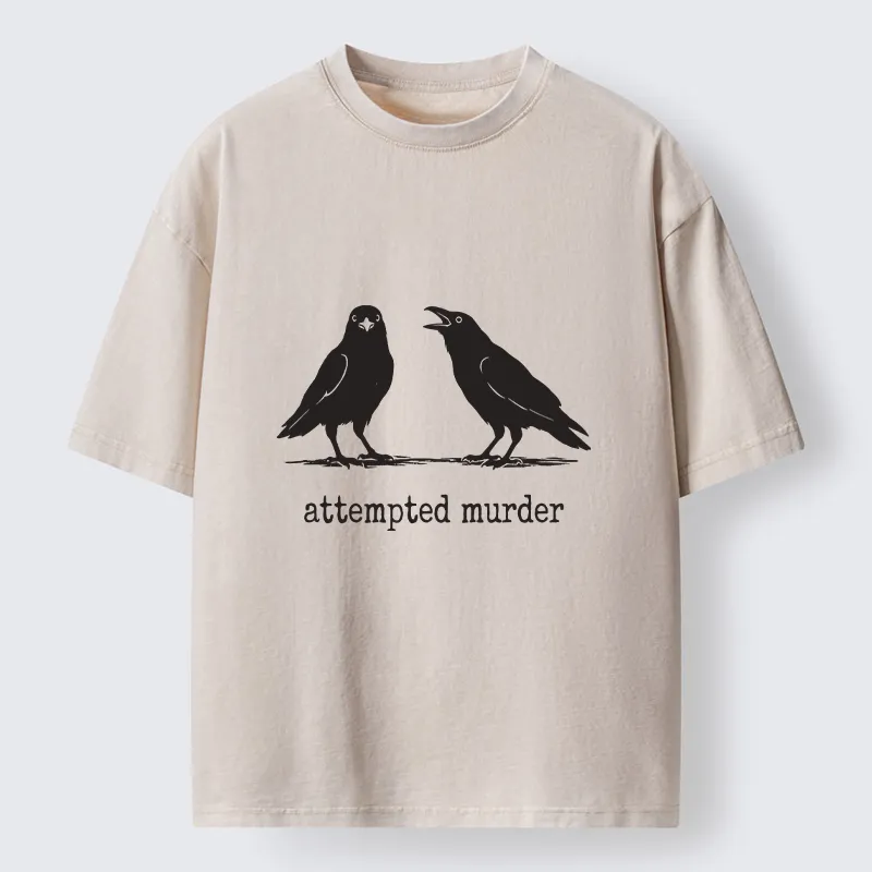 Tokyo-Tiger Funny Crow Meme Argument Washed T-Shirt