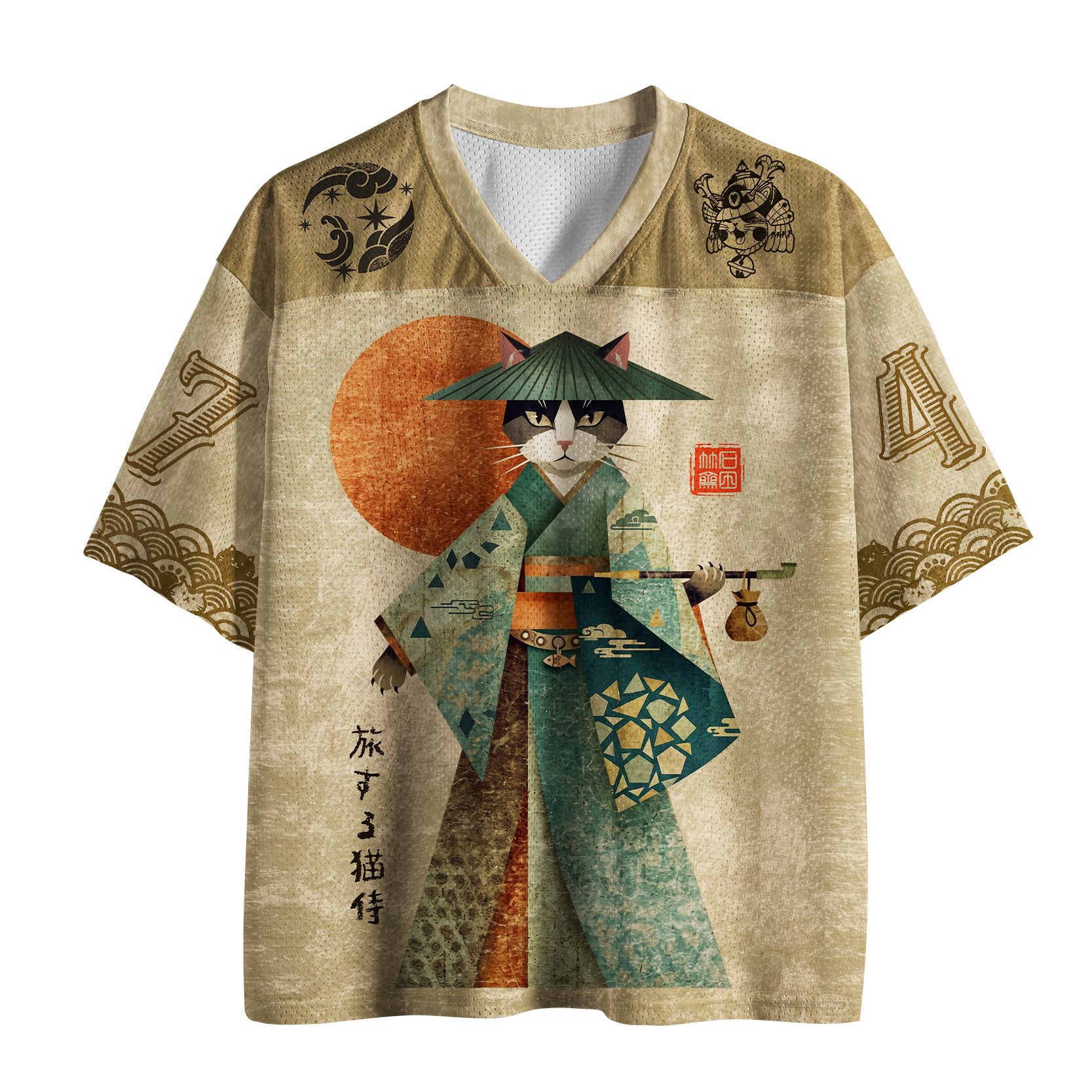Tokyo-Tiger Journey Of The Cat Samurai Mesh Jersey