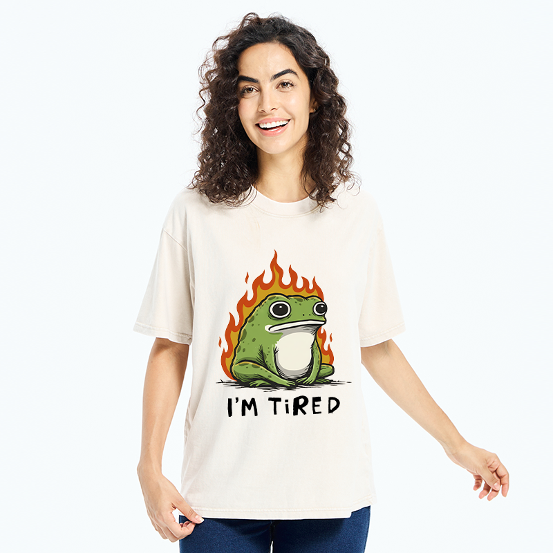 Tokyo-Tiger Tired Frog Japan Washed T-Shirt