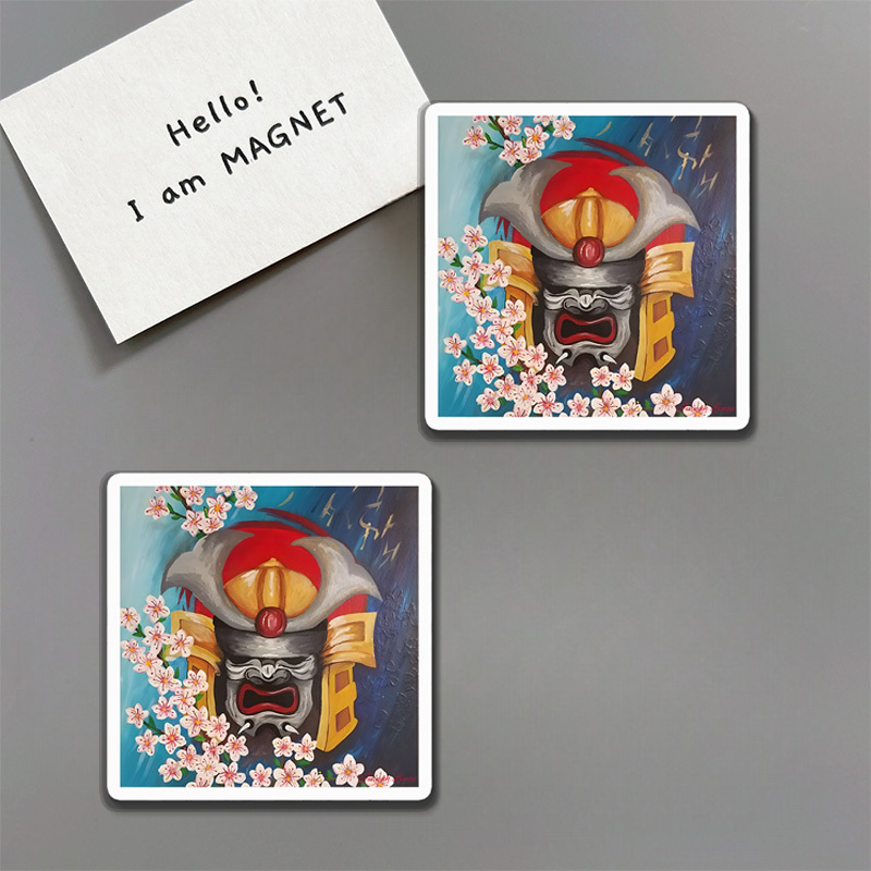 Tokyo-Tiger Samurai Mask Fridge Magnet