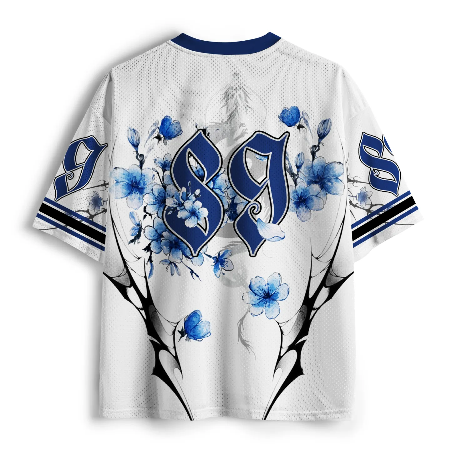 Tokyo-Tiger Ink-Flow Blue Dragon Mesh Jersey