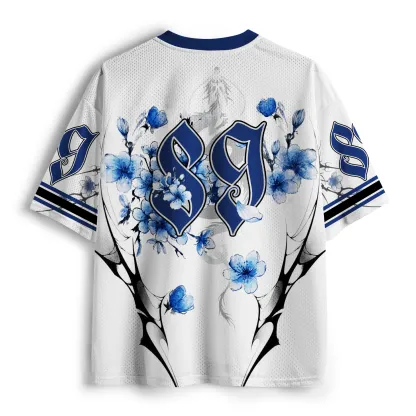 Tokyo-Tiger Ink-Flow Blue Dragon Mesh Jersey
