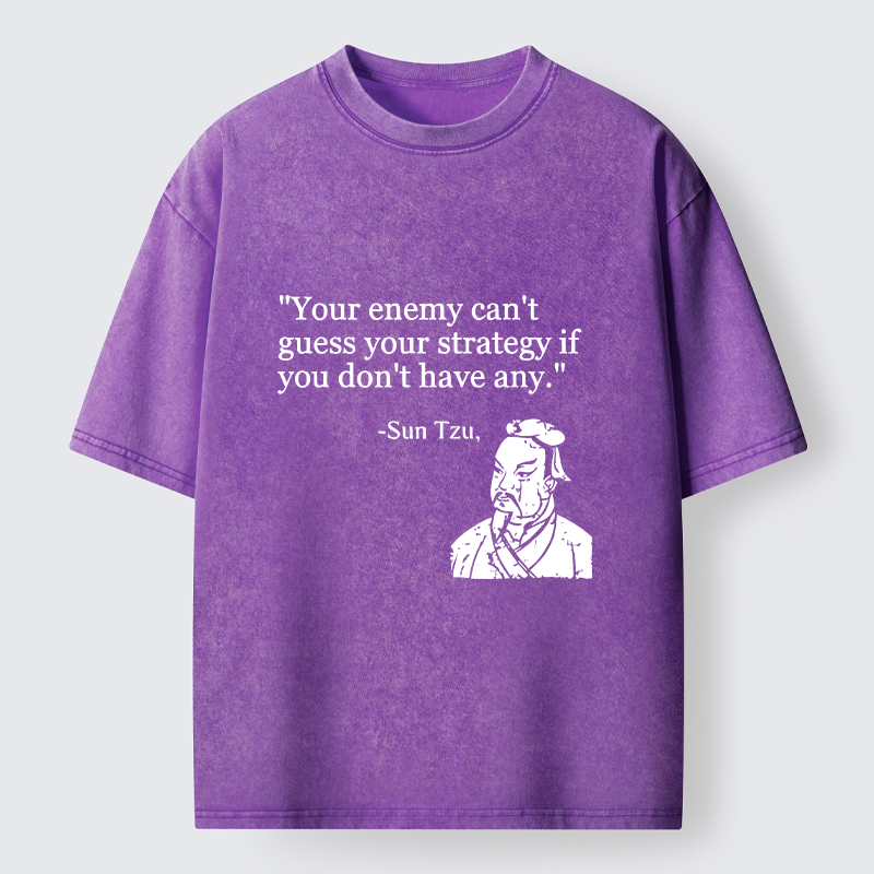 Tokyo-Tiger Sun Tzu Quote Art Washed T-Shirt