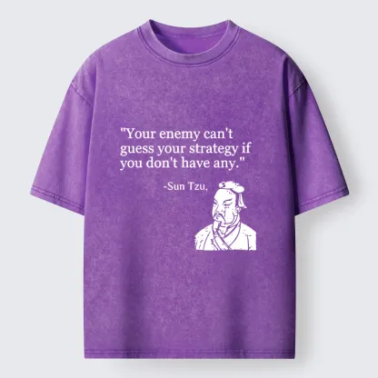 Tokyo-Tiger Sun Tzu Quote Art Washed T-Shirt