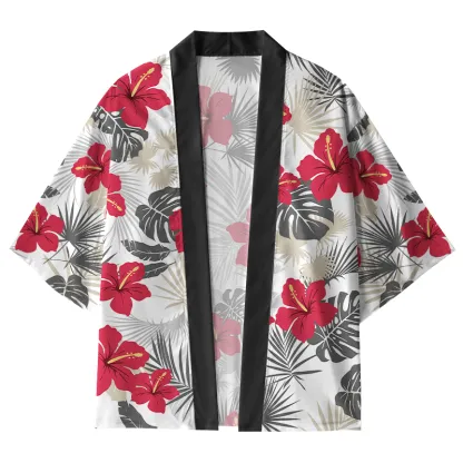 Tokyo-Tiger Tropical Floral Delight Kimono Cardigan