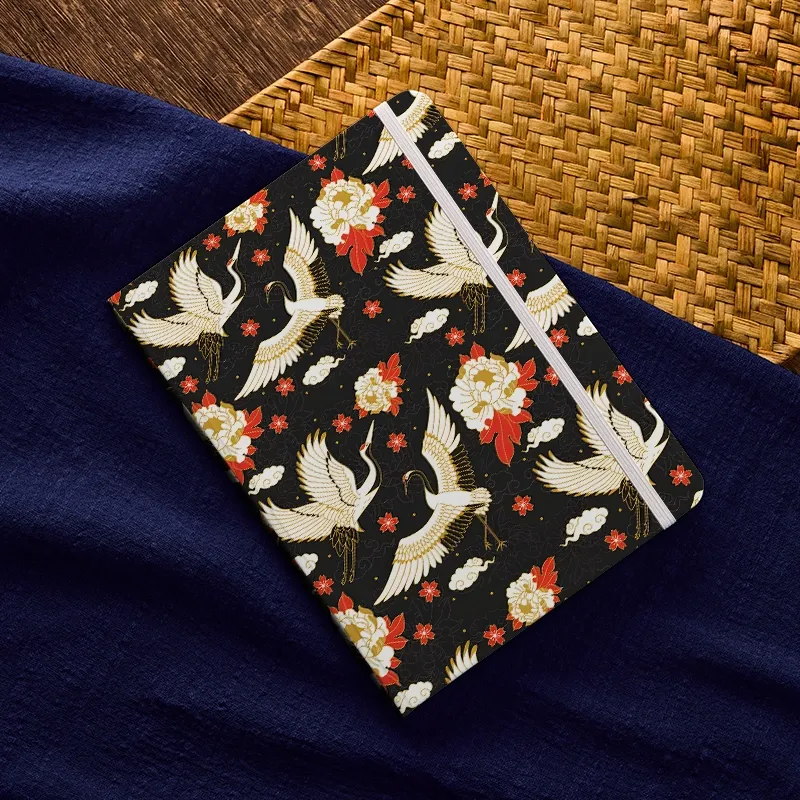 Tokyo-Tiger Celestial Cranes And Blossoms Notebook