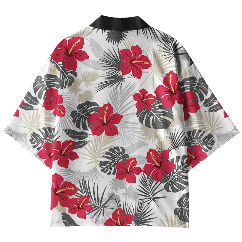 Tokyo-Tiger Tropical Floral Delight Kimono Cardigan