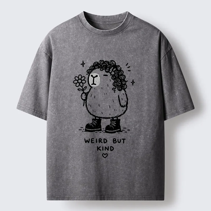 Tokyo-Tiger Weird But Kind Capybara Washed T-Shirt