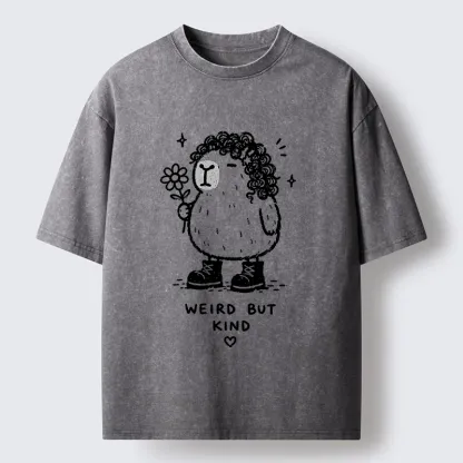 Tokyo-Tiger Weird But Kind Capybara Washed T-Shirt