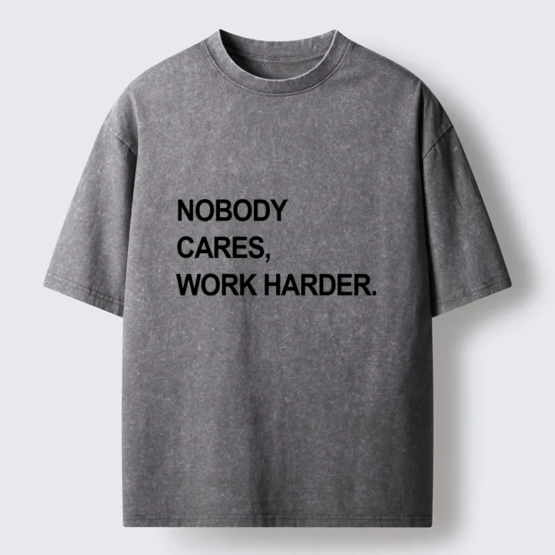 Tokyo-Tiger No Excuse Work Hard Meme Washed T-Shirt