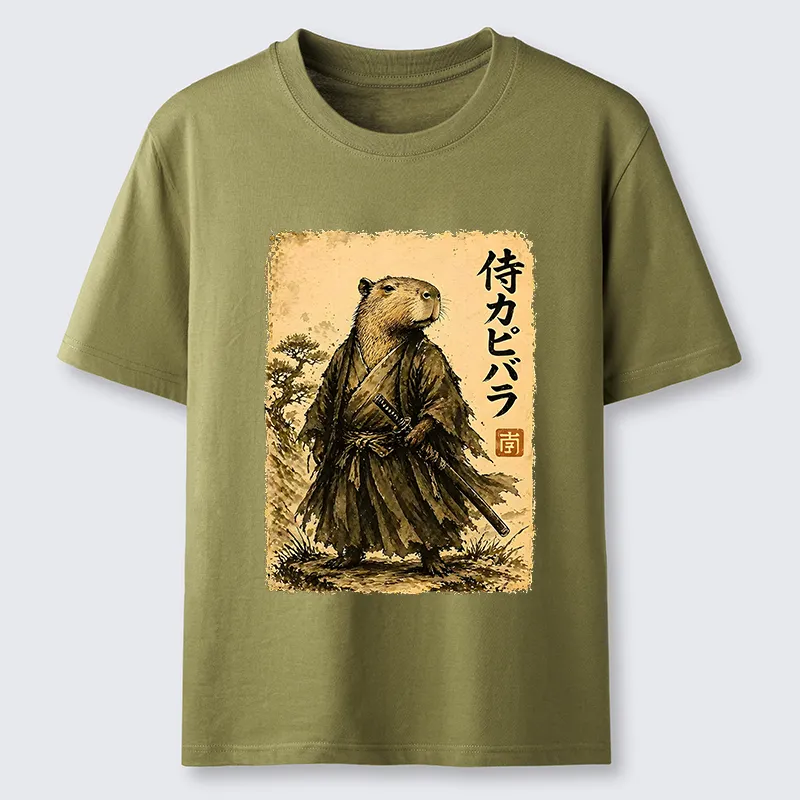 Tokyo-Tiger Japanese Samurai Capybara Classic T-Shirt