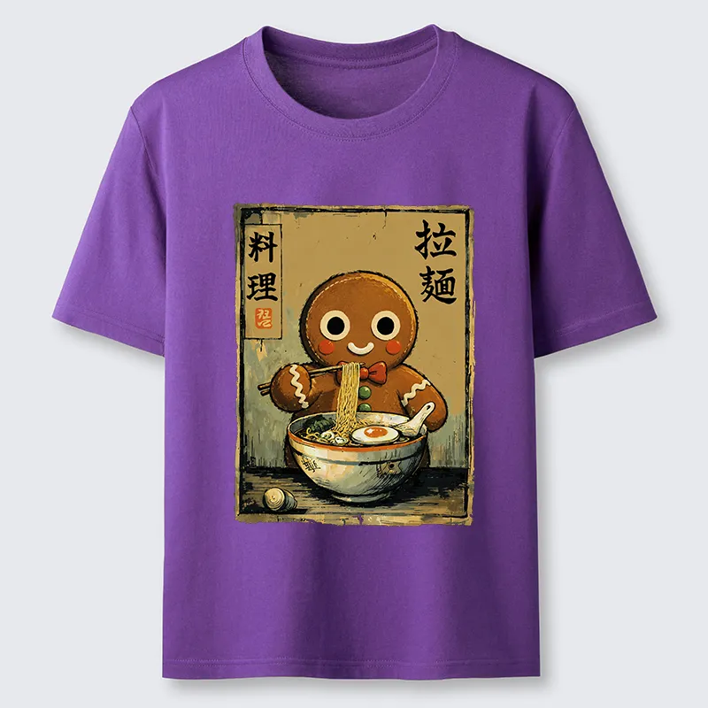 Tokyo-Tiger Funny Gingerbread Eating Ramen Classic T-Shirt