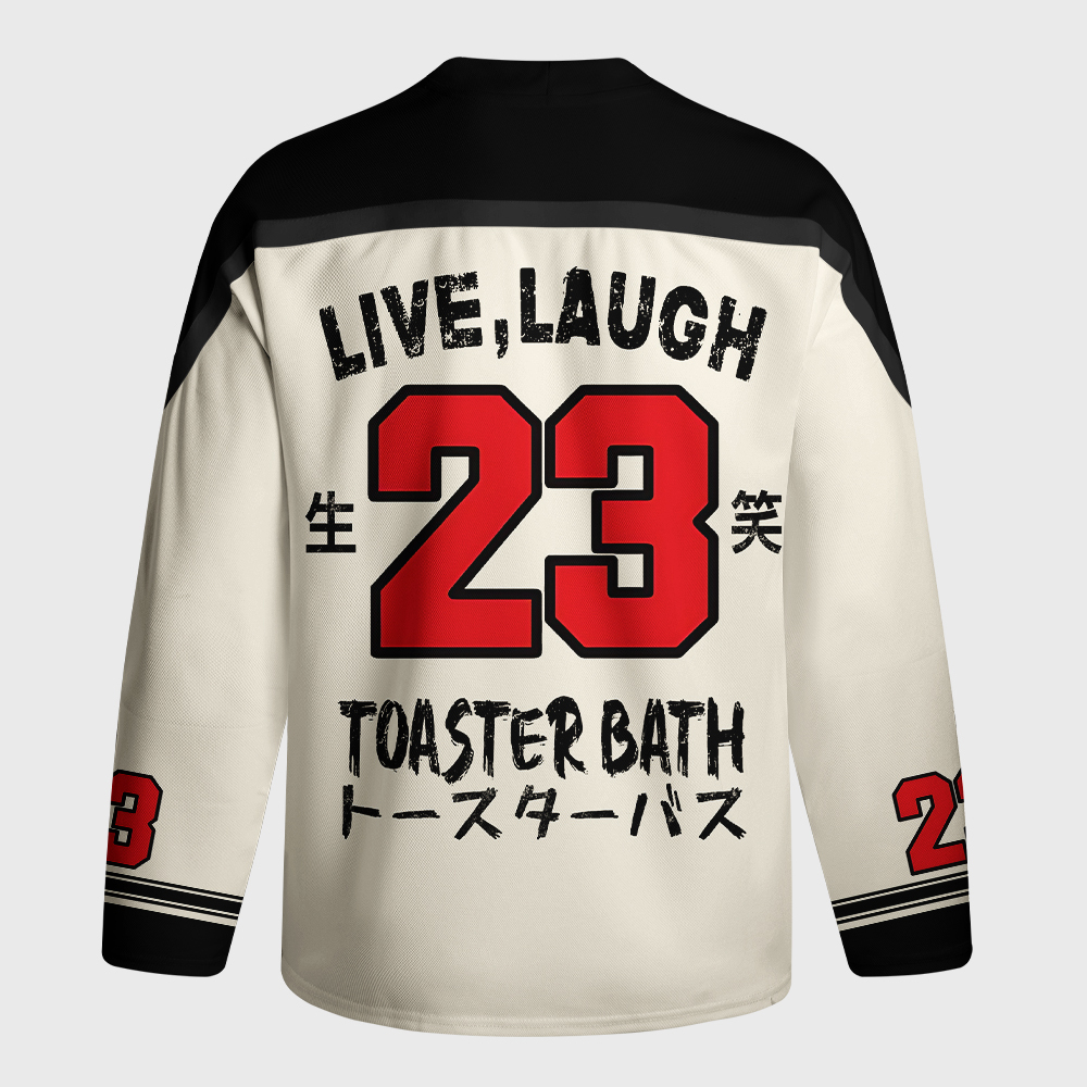 Tokyo-Tiger Funny Electric Shock Skeleton Long-Sleeve Hockey Jersey