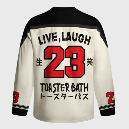 Tokyo-Tiger Funny Electric Shock Skeleton Long-Sleeve Hockey Jersey