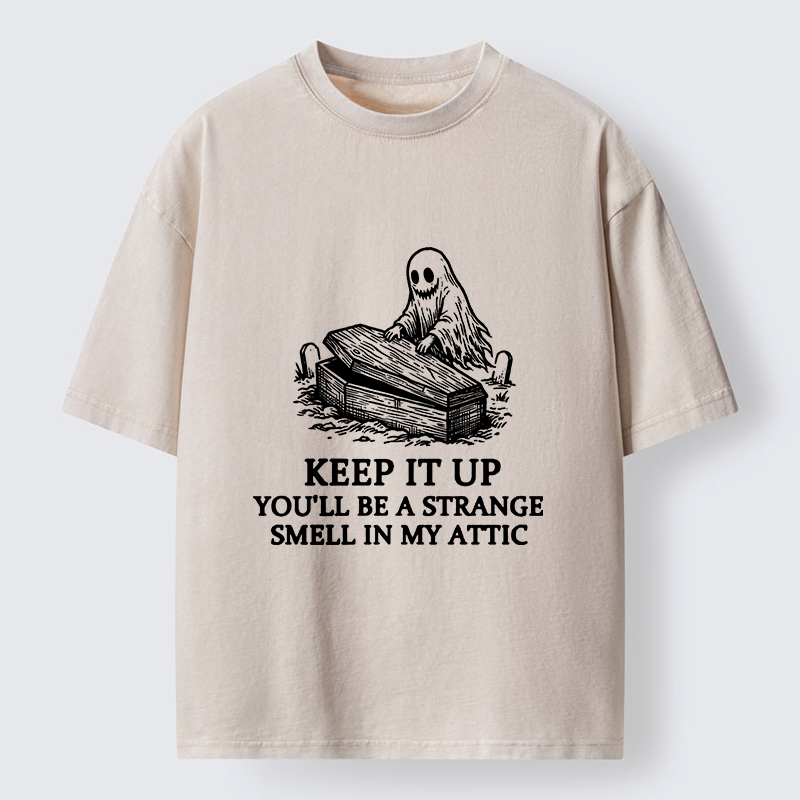 Tokyo‑Tiger Funny Ghost Prank Washed T-Shirt