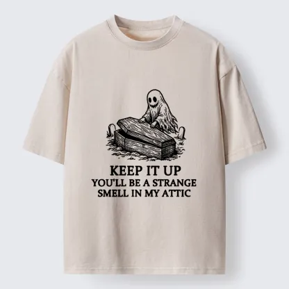 Tokyo‑Tiger Funny Ghost Prank Washed T-Shirt