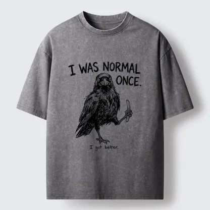 Tokyo‑Tiger Funny Crow Meme Washed T‑Shirt