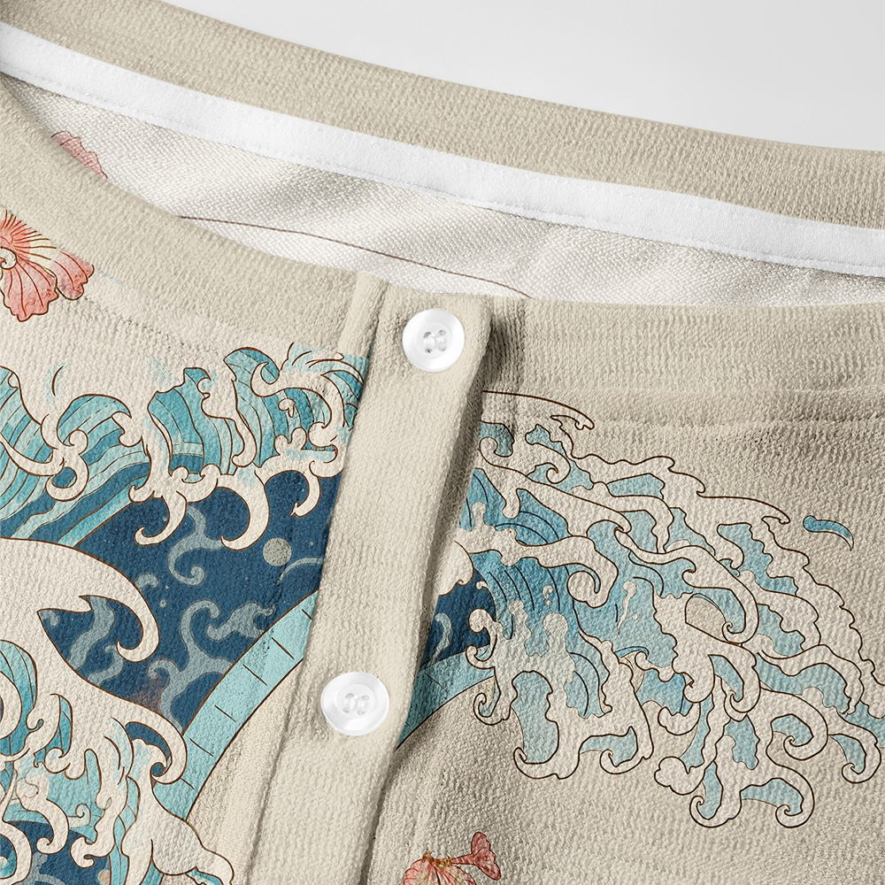 Tokyo-Tiger Koi With Sakura Waves Women's Lightweight Cardigan