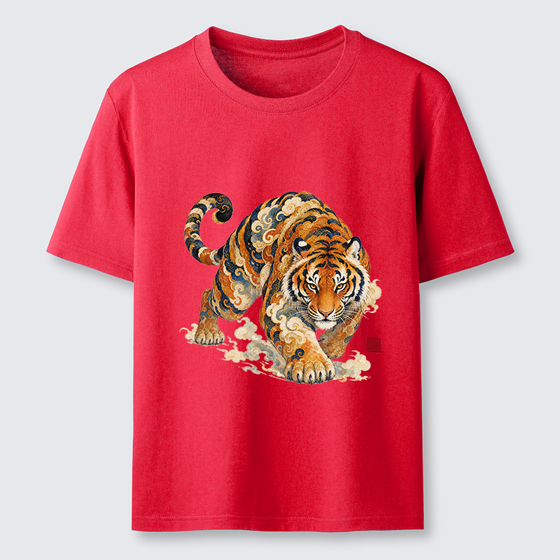 Tokyo-Tiger Vintage Cloud Tiger Print Classic T-Shirt