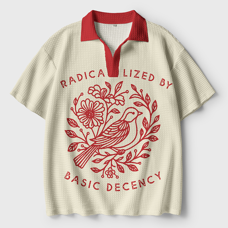 Tokyo-Tiger Pigeon That Was Moved Crochet Polo Shirt