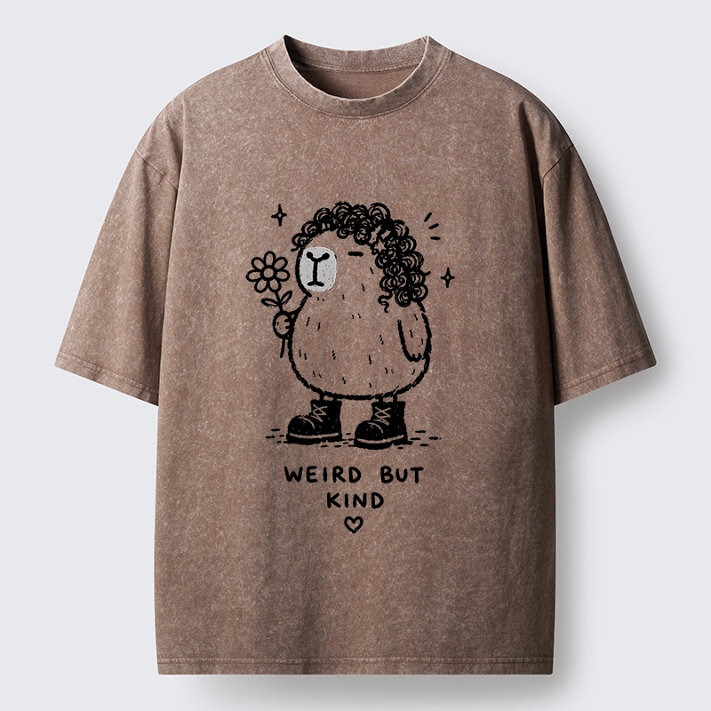 Tokyo-Tiger Weird But Kind Capybara Washed T-Shirt