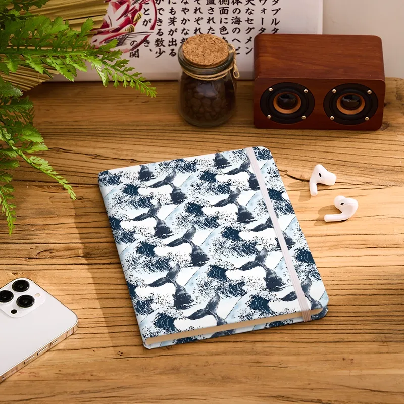 Tokyo-Tiger Whale Tail Wave Art Notebook