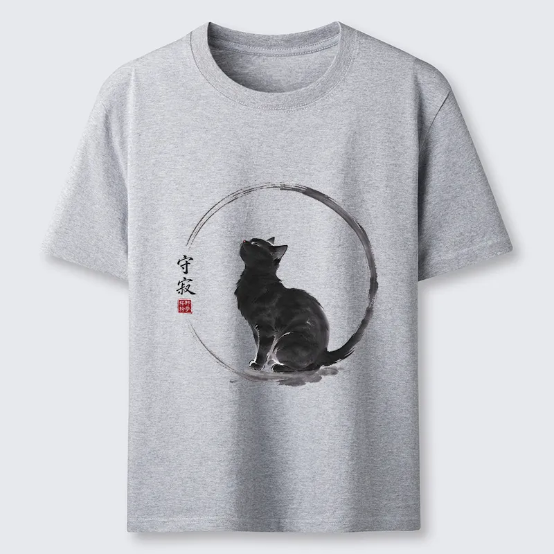 Tokyo-Tiger Traditional Zen Ink Cat Classic T-Shirt