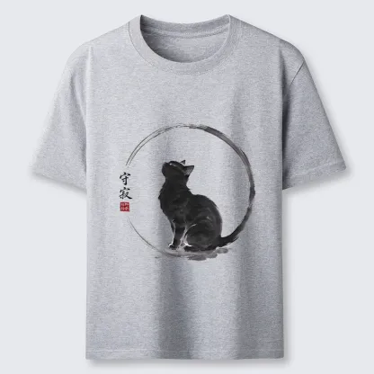 Tokyo-Tiger Traditional Zen Ink Cat Classic T-Shirt