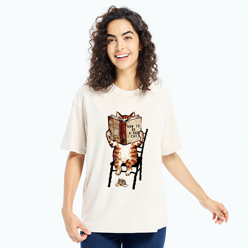 Tokyo‑Tiger Be A Bad Cat Washed T-Shirt