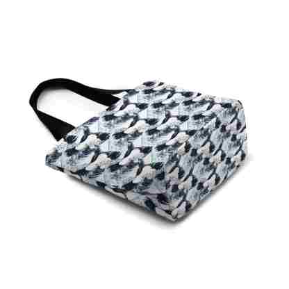 Tokyo-Tiger Whale Tail Wave Art Zipper Tote Bag