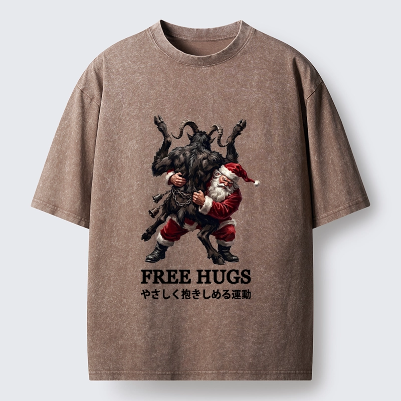Tokyo-Tiger Free Monster Hugs Washed T-Shirt
