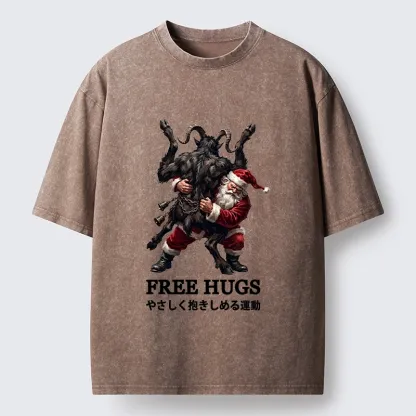 Tokyo-Tiger Free Monster Hugs Washed T-Shirt