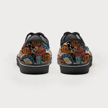 Tokyo-Tiger Japanese Amulet Canvas Shoes