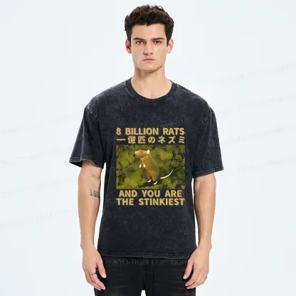 Tokyo-Tiger Smelliest Rat Washed T-Shirt
