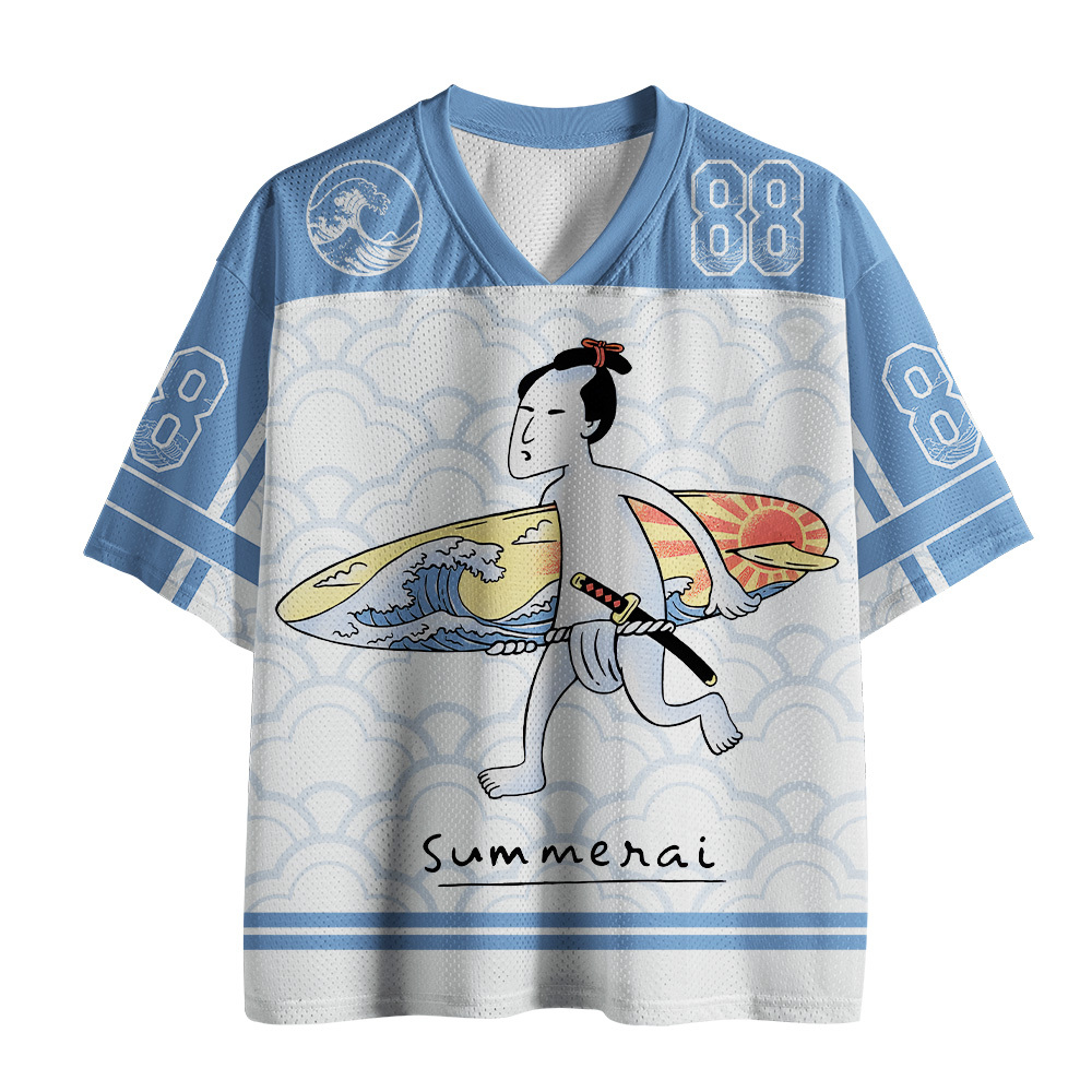 Tokyo-Tiger Japanese Surfing Samurai Mesh Jersey