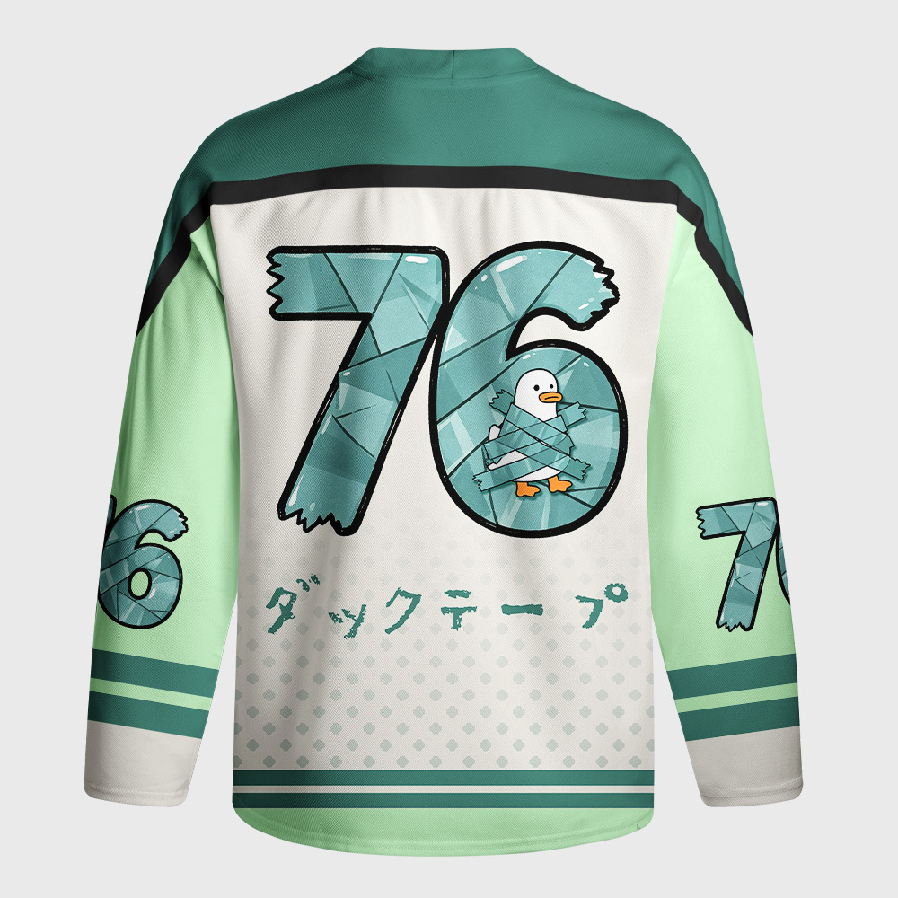 Tokyo-Tiger Duck-Tape Long-Sleeve Hockey Jersey